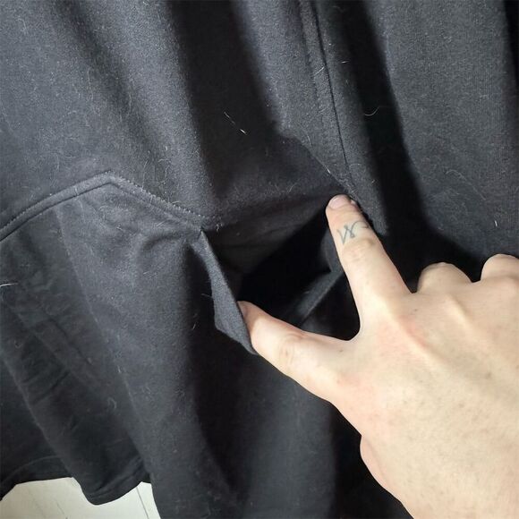 Women's 2XL Black Long Sleeve Knee Length Dress with Pockets Casual - Picture 4 of 7